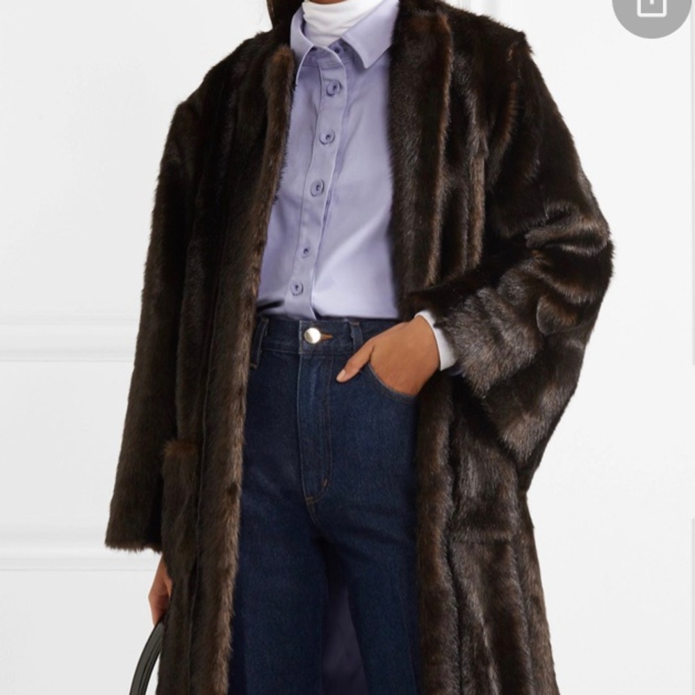 STAUD MARCEL FAUX FUR COAT